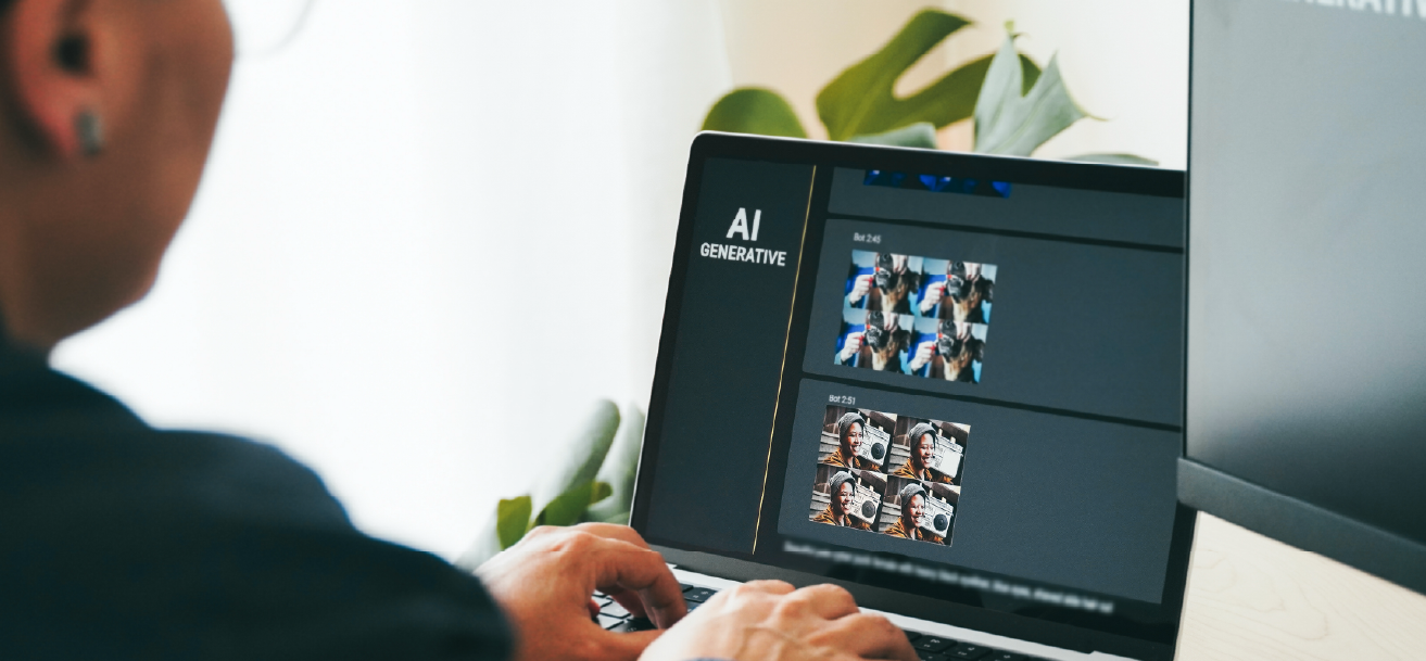 Personne tapant sur son ordinateur portable