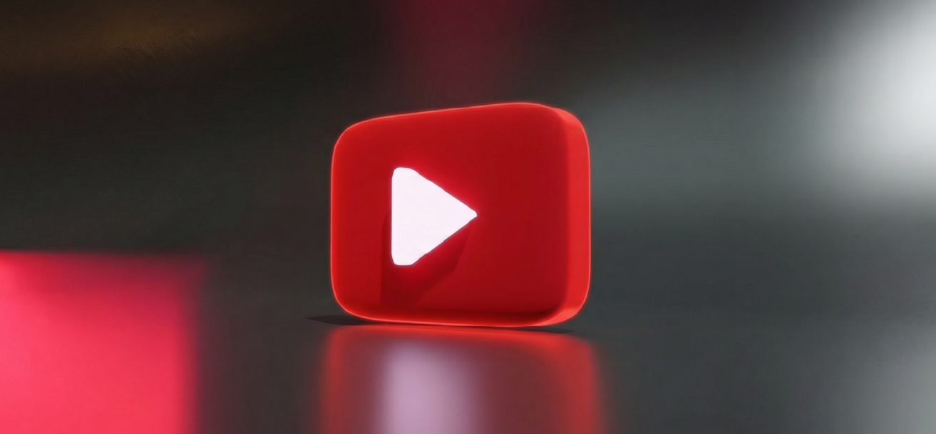 Bannière avec le logo YouTube